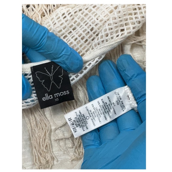 Ella Moss Ivory Fringe Top XS - Picture 3 of 3